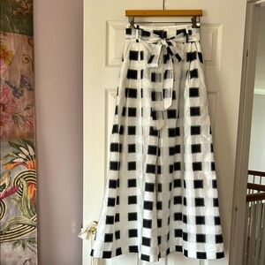 Black and White Wide-Leg Pants.